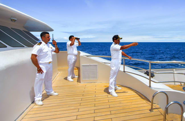 Officers in front of the bridge