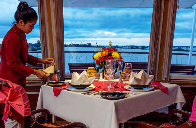 Private dinner set up in the Lounge